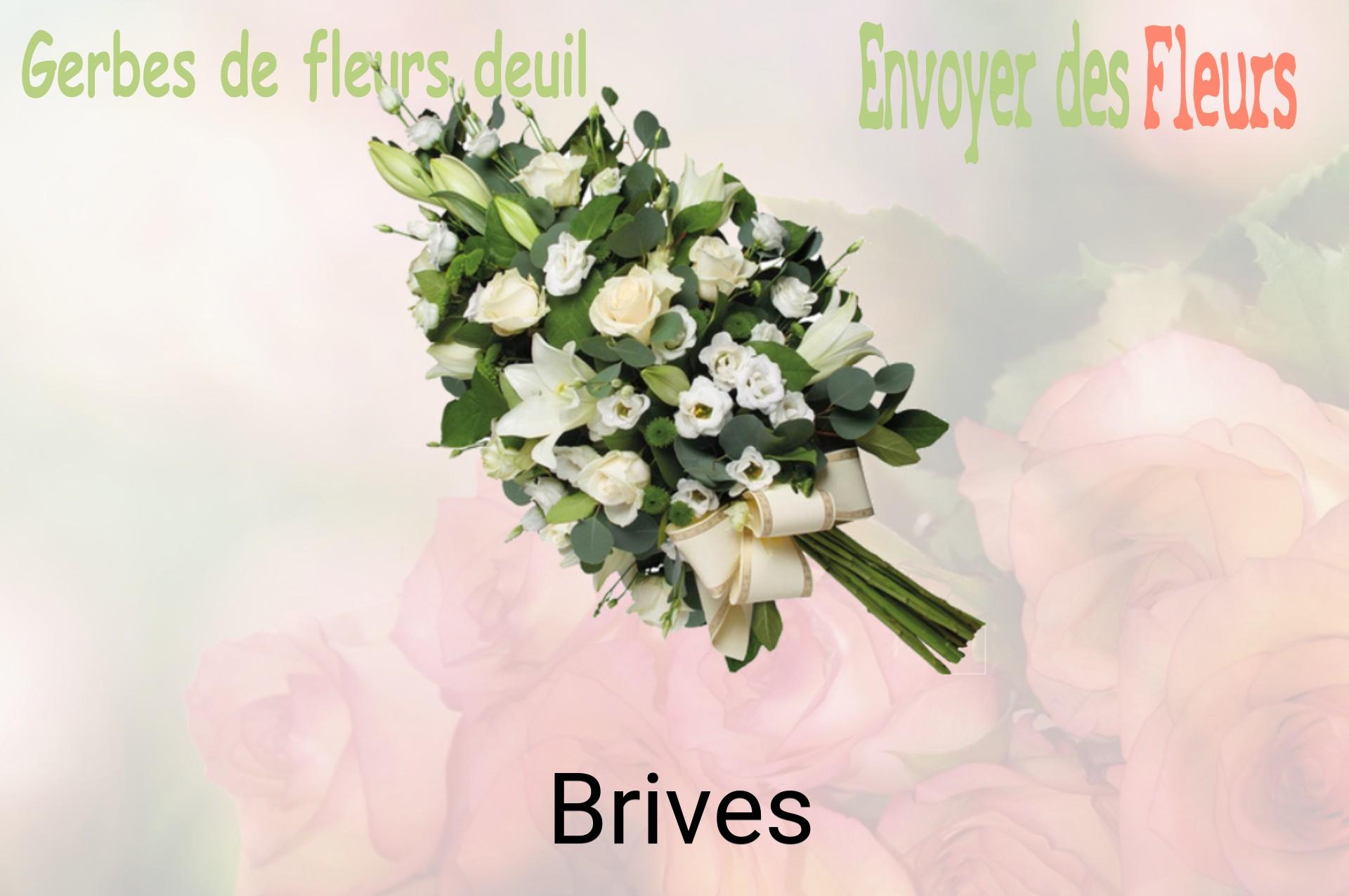 Gerbe de fleurs de deuil livrée à Brives